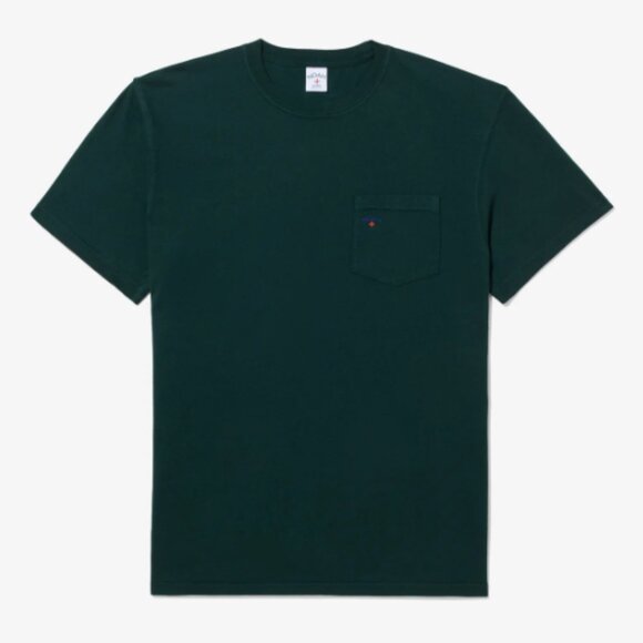 NWT NOAH NY Core Logo Pocket Tee Men's Large Forest Green Garment Dyed MiUSA - Picture 1 of 4